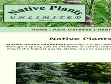 Tablet Screenshot of nativeplantsunlimited.com